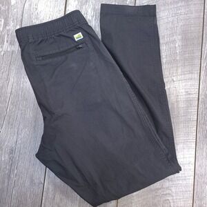 Vuori Pants Mens Large Gray Ripstop Climber Slim Fit Gusset Comfort